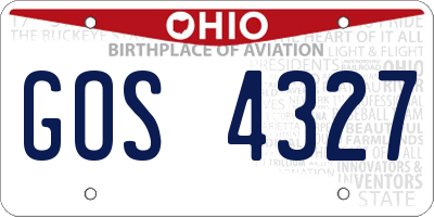OH license plate GOS4327