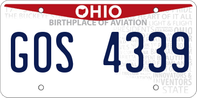 OH license plate GOS4339