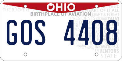 OH license plate GOS4408