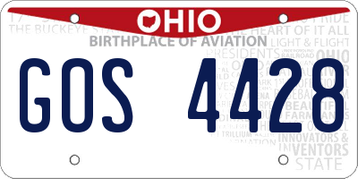 OH license plate GOS4428