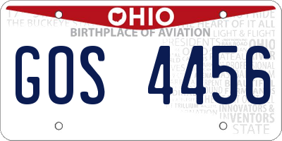 OH license plate GOS4456