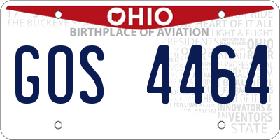 OH license plate GOS4464