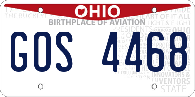 OH license plate GOS4468