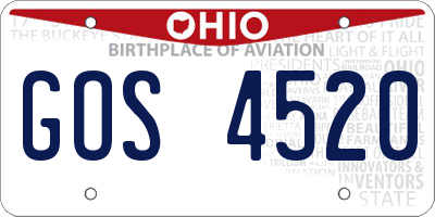 OH license plate GOS4520