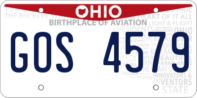 OH license plate GOS4579