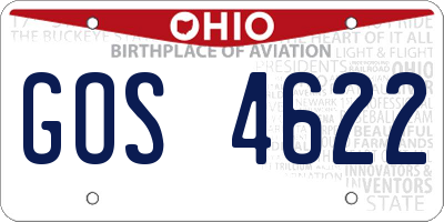 OH license plate GOS4622