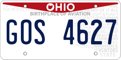 OH license plate GOS4627