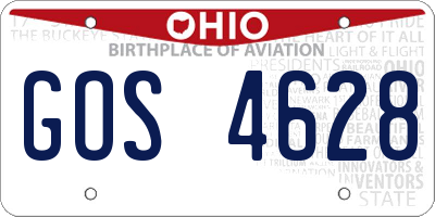 OH license plate GOS4628