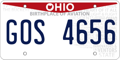 OH license plate GOS4656