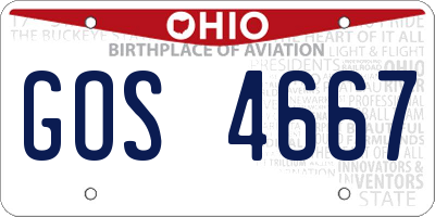OH license plate GOS4667