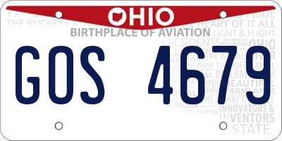 OH license plate GOS4679