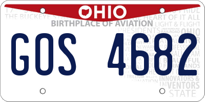 OH license plate GOS4682