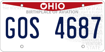 OH license plate GOS4687