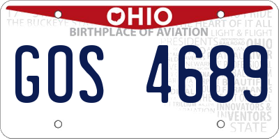 OH license plate GOS4689