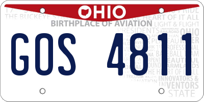 OH license plate GOS4811