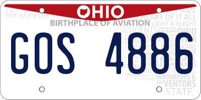 OH license plate GOS4886