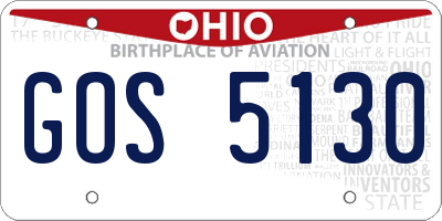 OH license plate GOS5130