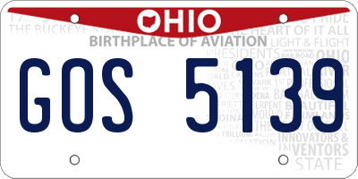 OH license plate GOS5139