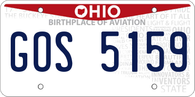 OH license plate GOS5159
