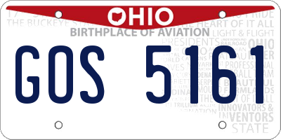 OH license plate GOS5161