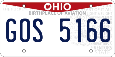 OH license plate GOS5166