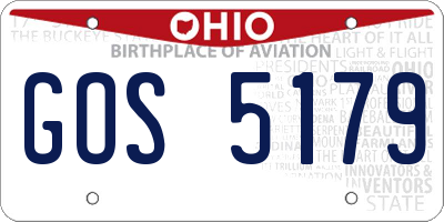 OH license plate GOS5179