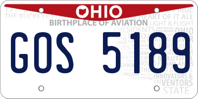 OH license plate GOS5189
