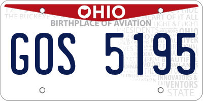 OH license plate GOS5195
