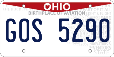OH license plate GOS5290