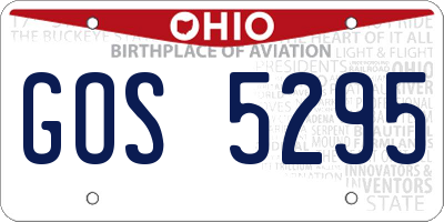 OH license plate GOS5295