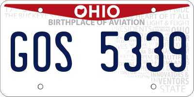 OH license plate GOS5339