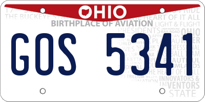 OH license plate GOS5341