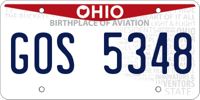 OH license plate GOS5348