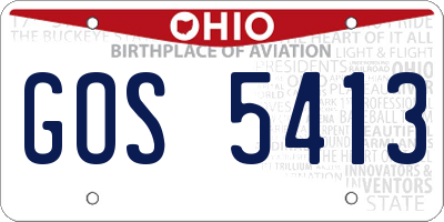 OH license plate GOS5413