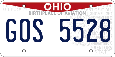 OH license plate GOS5528