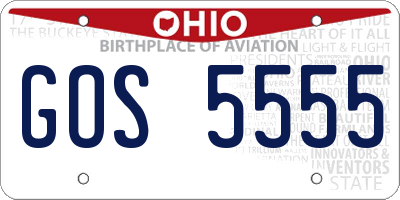 OH license plate GOS5555
