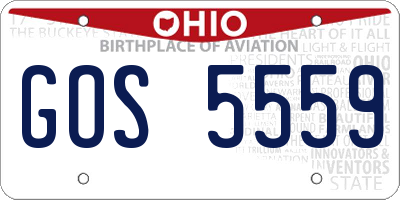 OH license plate GOS5559