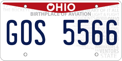 OH license plate GOS5566