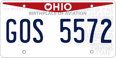 OH license plate GOS5572
