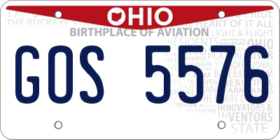 OH license plate GOS5576