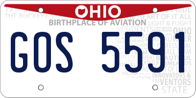 OH license plate GOS5591
