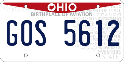 OH license plate GOS5612