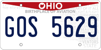 OH license plate GOS5629