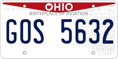 OH license plate GOS5632