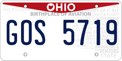 OH license plate GOS5719