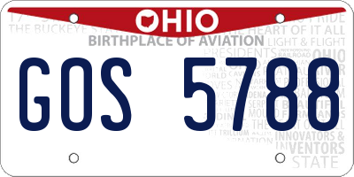 OH license plate GOS5788