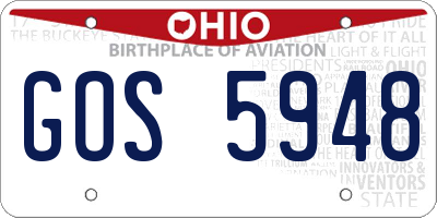 OH license plate GOS5948
