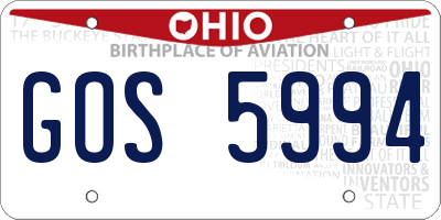 OH license plate GOS5994