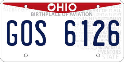 OH license plate GOS6126