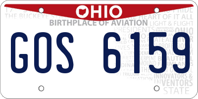 OH license plate GOS6159